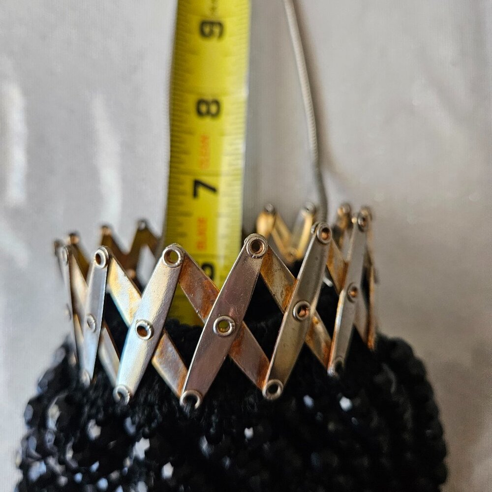 Vintage Black Beaded Purse - Picture 6 of 8